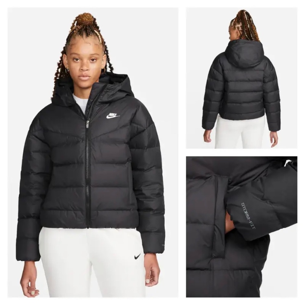 Nike W Sportswear Storm-FIT Windrunner Down Hooded Jacket DQ5903-010 Size Large